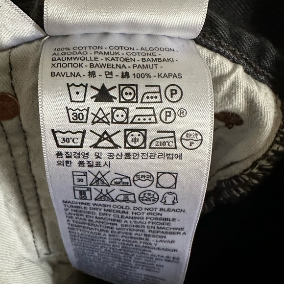 Levi Strauss Levi’s Black 501 Straight Leg Classic Denim Jeans Size 38X30 EUC - Picture 11 of 12